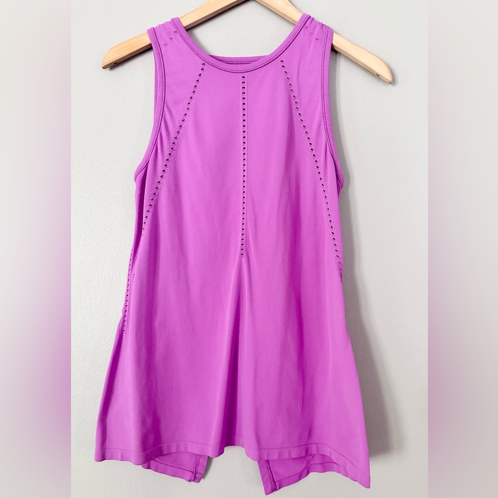 Athleta Foothill Perforated Slit Back Workout Tank Top Women’s Size XS